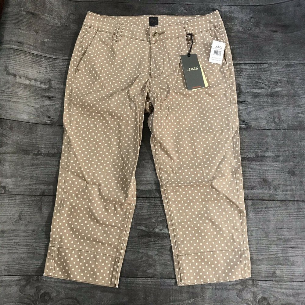 JAG Jeans Petite Maitland Crop Polka Dot Pants 12P